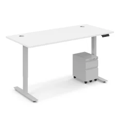 Ergo Desk Height Adjustable Standing Desk with Pedestal - 66