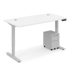 Ergo Desk Height Adjustable Standing Desk with Pedestal - 60