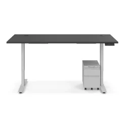 Ergo Desk Height Adjustable Standing Desk with Pedestal - 72
