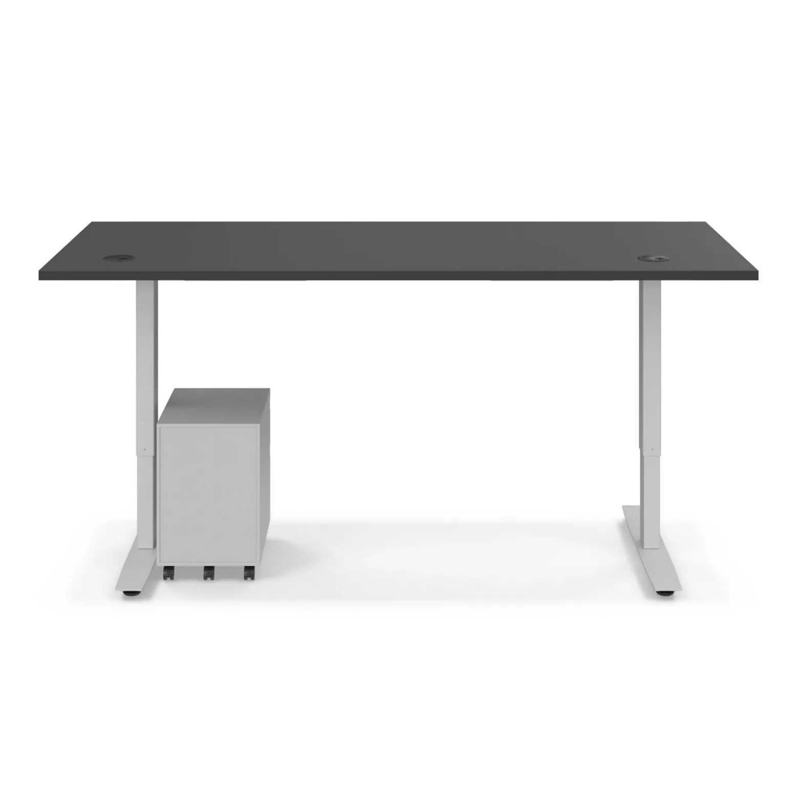 Ergo Desk Height Adjustable Standing Desk with Pedestal - 72"W x 30"D