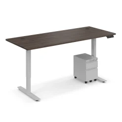 Ergo Desk Height Adjustable Standing Desk with Pedestal - 72