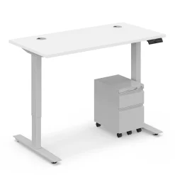 Ergo Desk Height Adjustable Standing Desk with Pedestal - 48