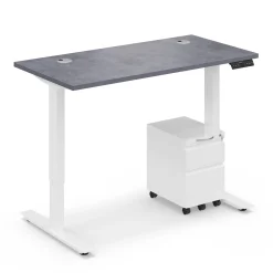 Ergo Desk Height Adjustable Standing Desk with Pedestal - 48