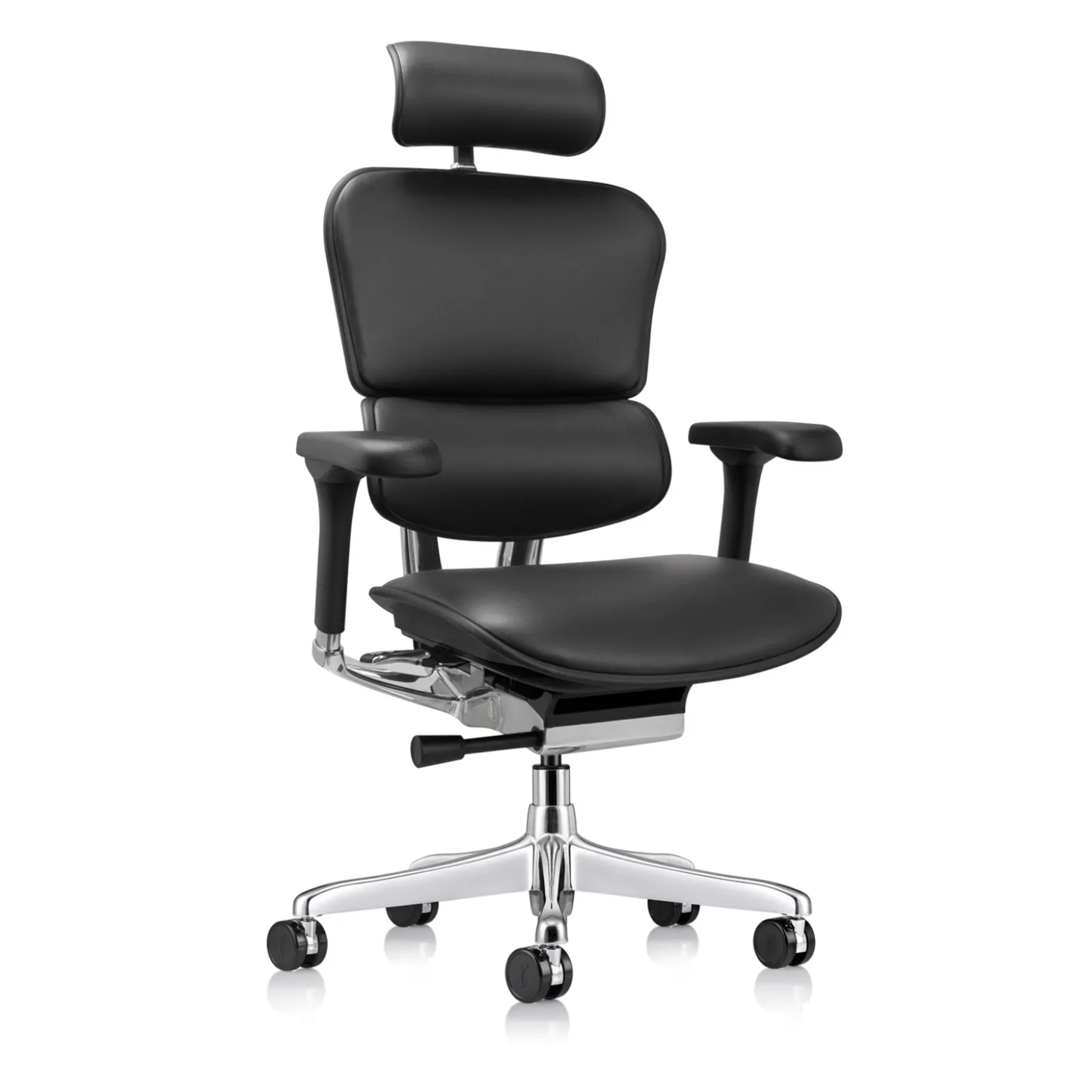 Ergohuman Ergonomic High-back Leather Chair with Headrest