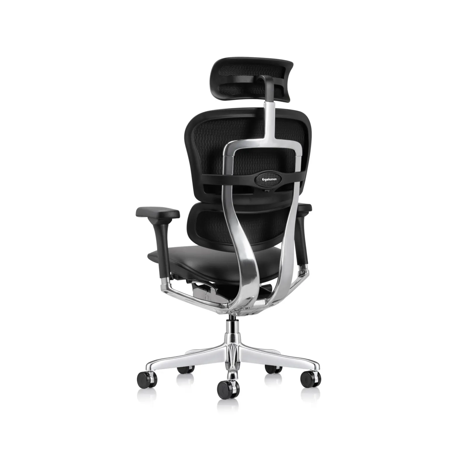 Ergohuman Ergonomic High-back Leather Chair with Headrest