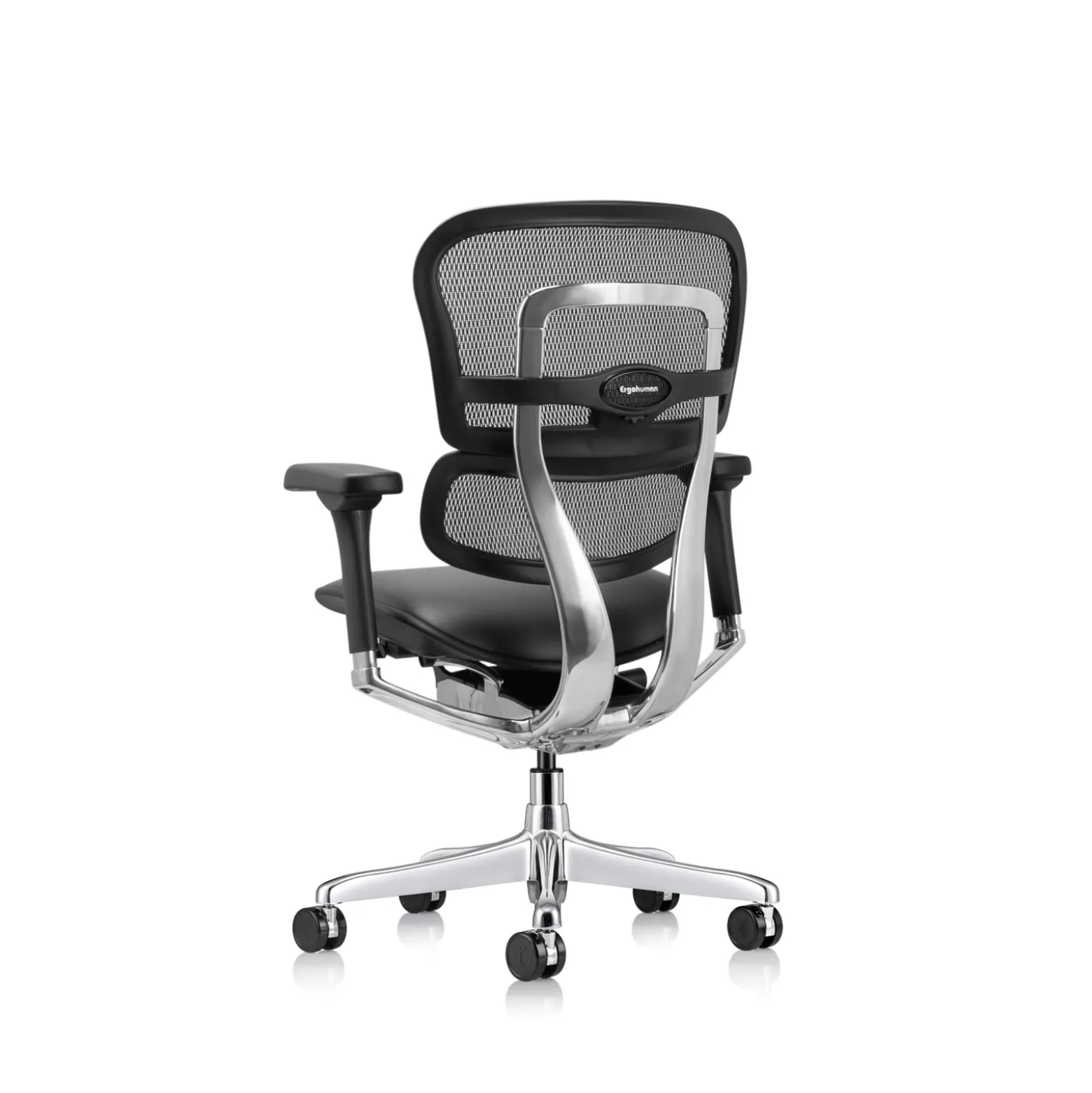 Ergohuman Ergonomic Mid Mesh Back Leather Seat Chair