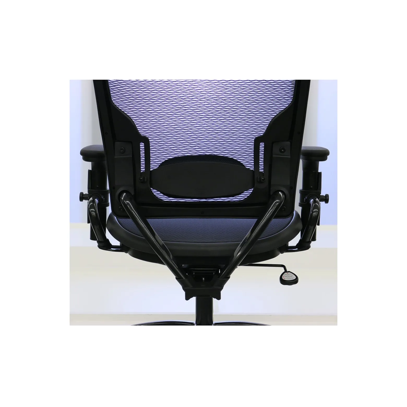Ergonomic Chair with Leather Seat and Mesh Back