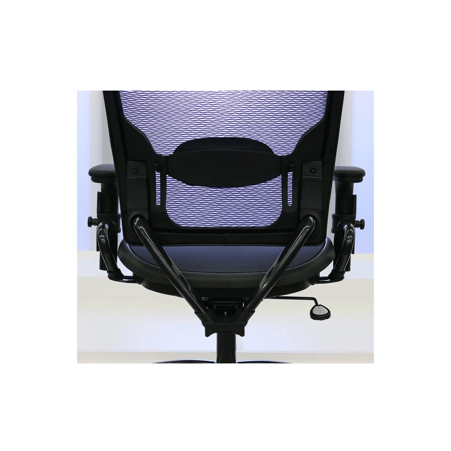 Ergonomic Chair with Leather Seat and Mesh Back