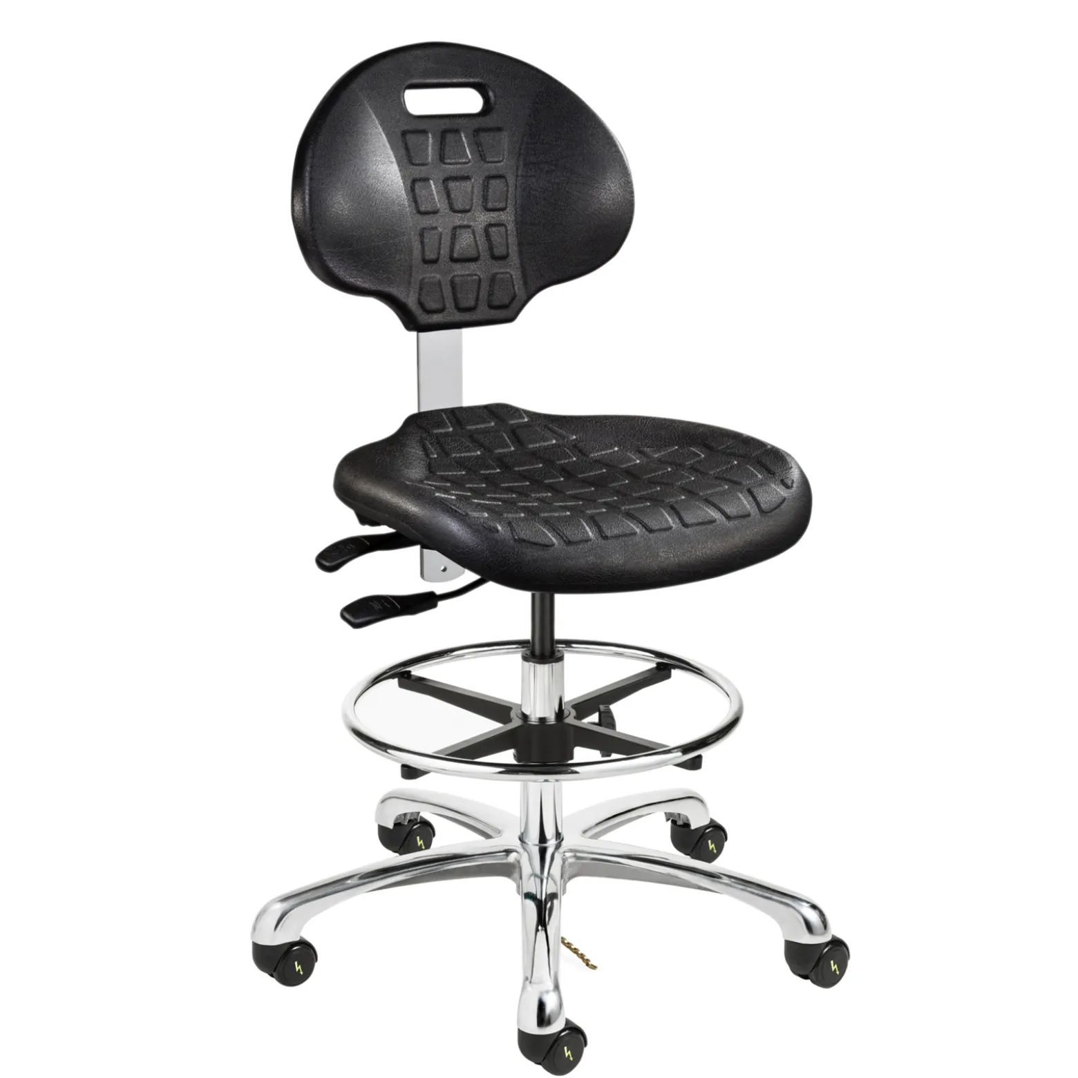 ESD Polyurethane Tilting Stool with Footring