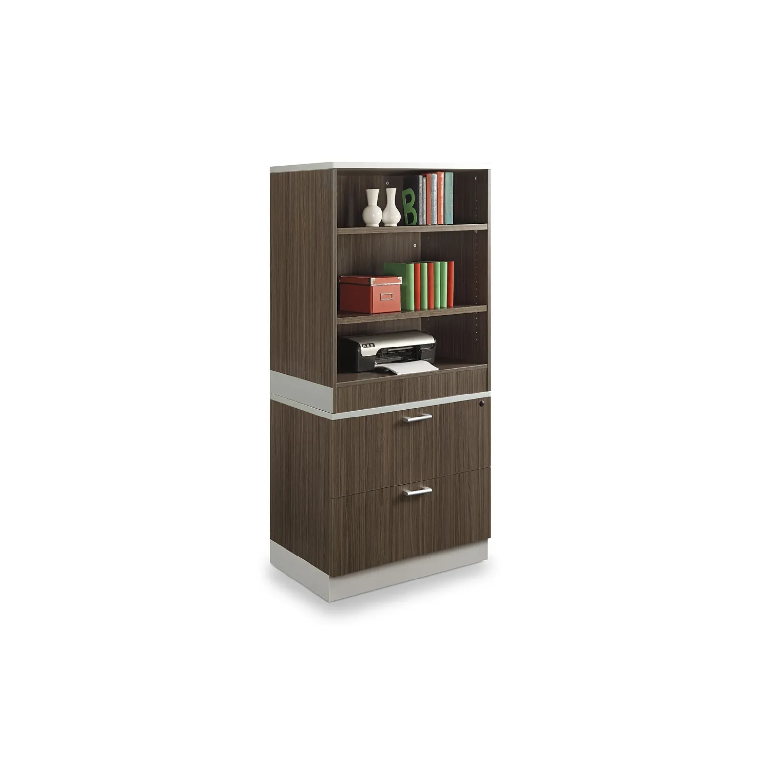 Esquire Bookcase and Lateral File Set - 32"W x 22"D x 69"H