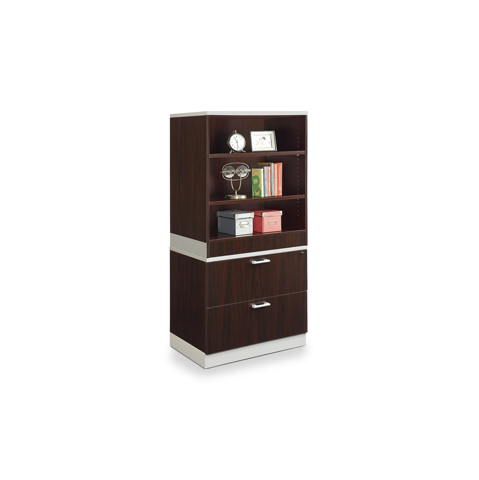 Esquire Bookcase and Lateral File Set - 32"W x 22"D x 69"H