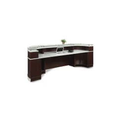 Esquire Curved Glass Top Reception Desk - 126