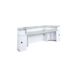 Esquire Curved Glass Top Reception Desk - 126