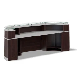 Esquire Curved Glass Top Reception Desk - 110