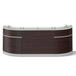 Esquire Curved Glass Top Reception Desk - 110