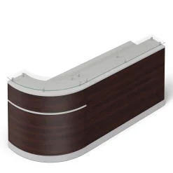 Esquire Curved Glass Top Reception Desk - 96