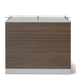 Esquire Glass Top Reception Desk - 48