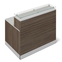 Esquire Glass Top Reception Desk - 48