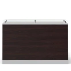 Esquire Glass Top Reception Desk - 63