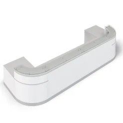 Esquire 2-Person Curved Glass Top Reception Desk - 189
