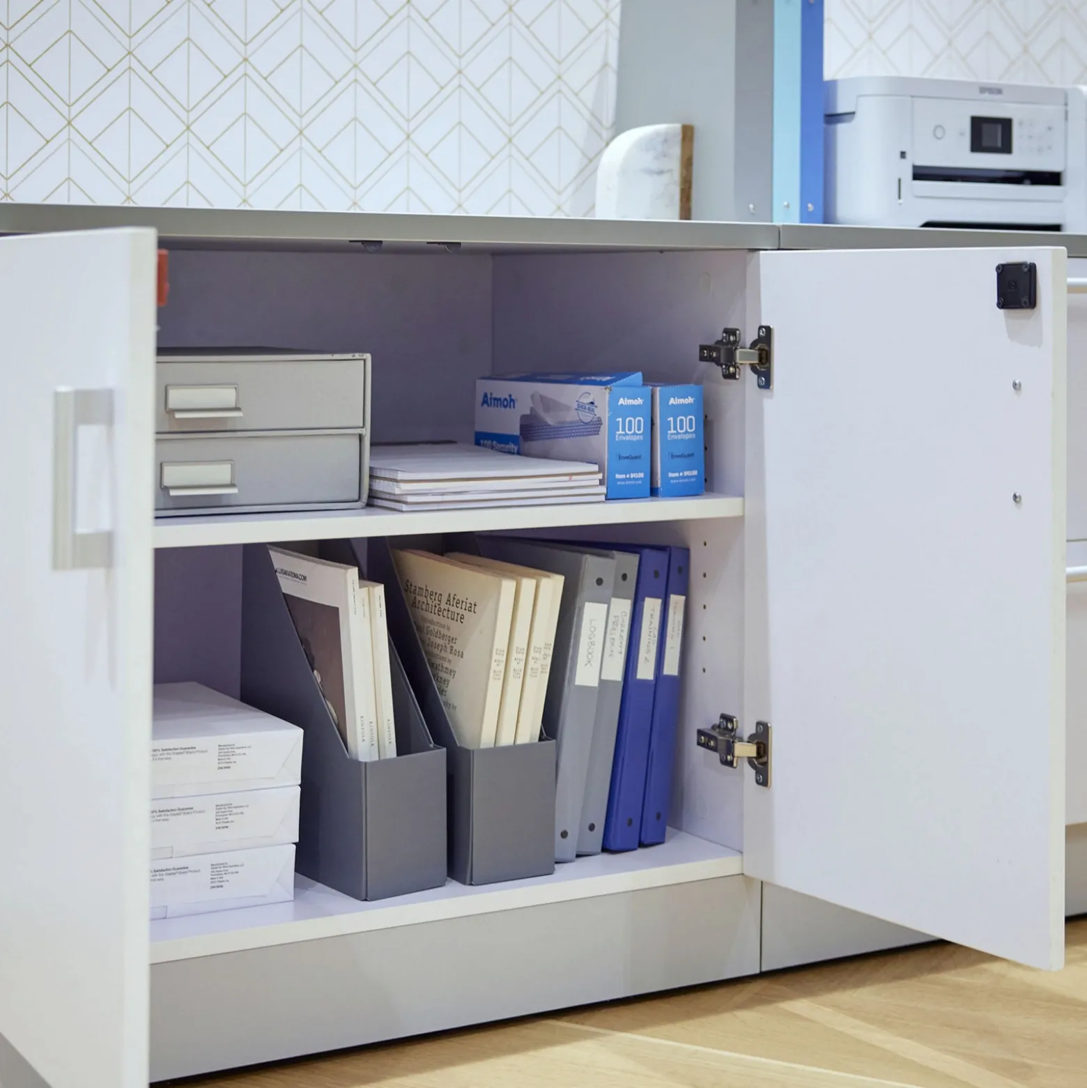 Esquire Storage Cabinet and Lateral File - 63"W x 22"D