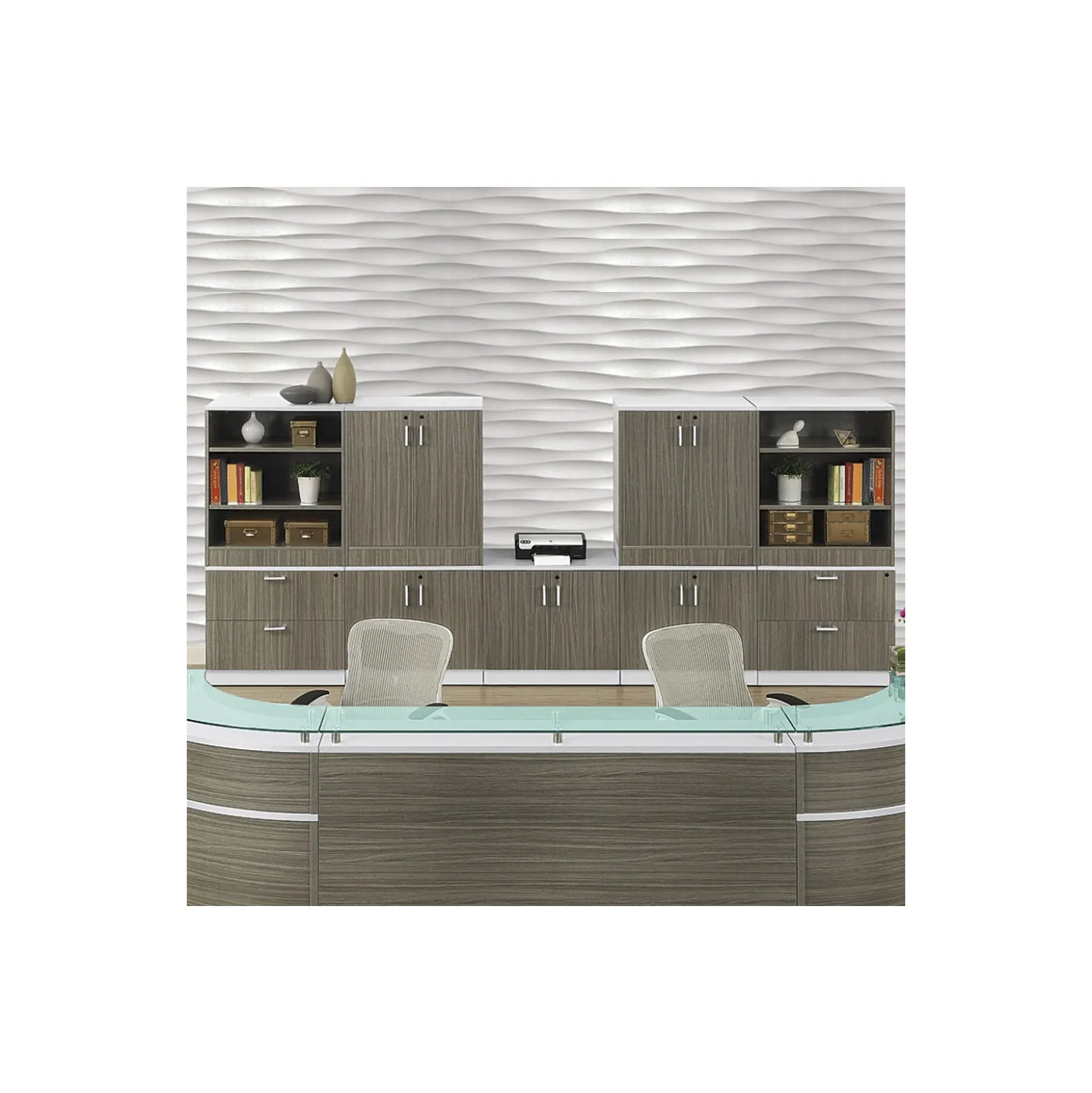 Esquire Storage Wall - 158"W x 22"D