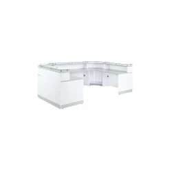 Esquire U-Shaped Glass Top Reception Desk - 126