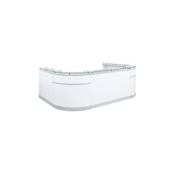 Esquire U-Shaped Glass Top Reception Desk - 126