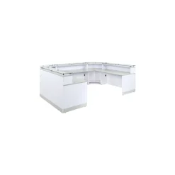 Esquire U-Shaped Glass Top Reception Desk - 126
