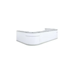 Esquire U-Shaped Glass Top Reception Desk - 126