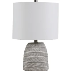 Etched Concrete Table Lamp