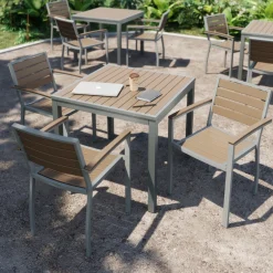 Eveleen Four Seat Outdoor Patio Table Set