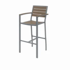 Eveleen Outdoor Barstool with Arms