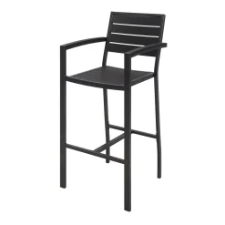 Eveleen Outdoor Barstool with Arms