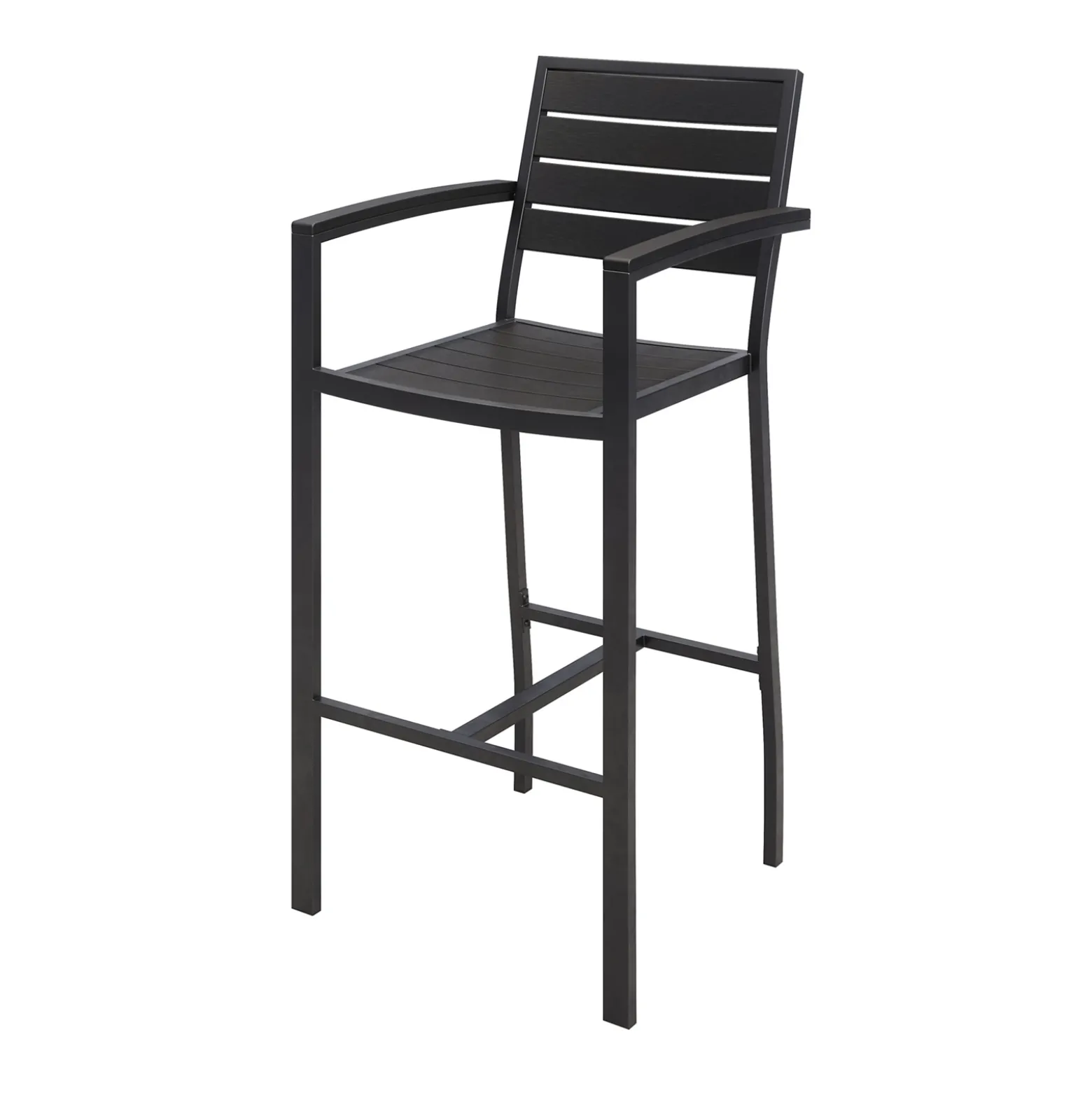 Eveleen Outdoor Barstool with Arms