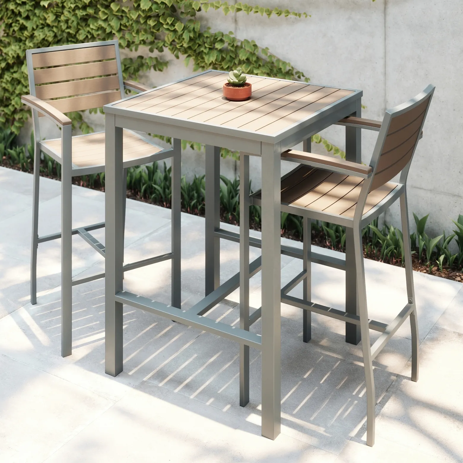 Eveleen Outdoor Patio Table - 30"Wx30"D