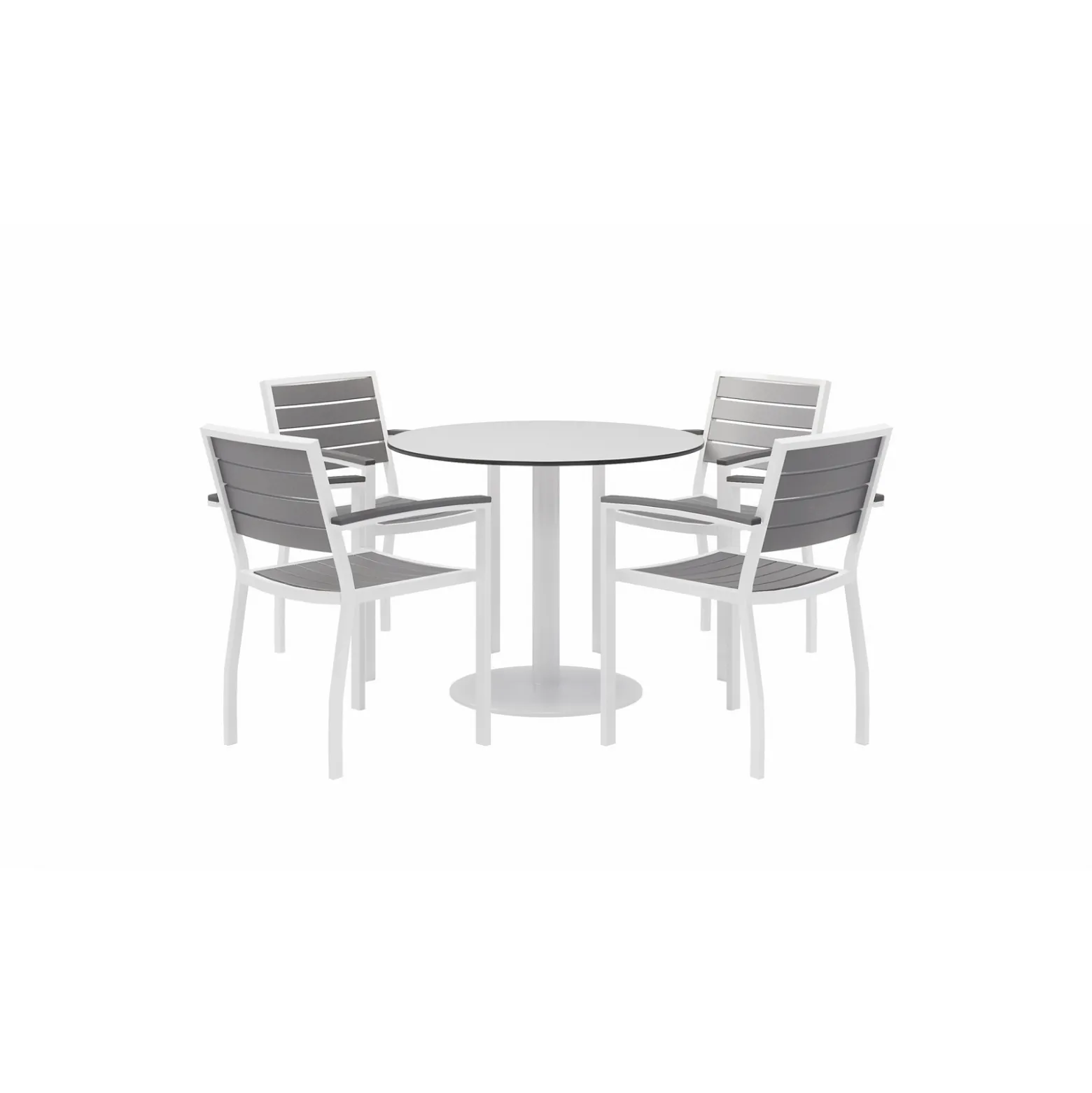Eveleen Outdoor Round Table with Four Chairs - 36"DIA