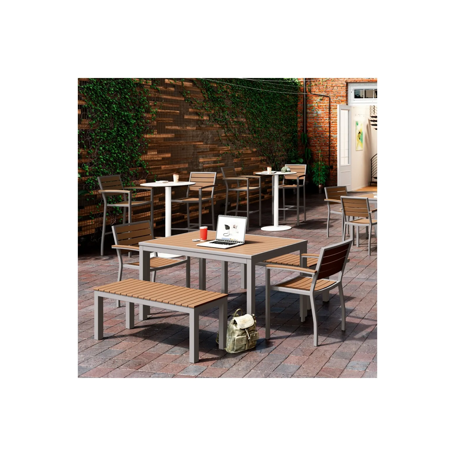 Eveleen Rectangular Outdoor Patio Table - 55"W x 35"D