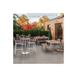 Eveleen Round Outdoor Bar Height Table - 36"DIA