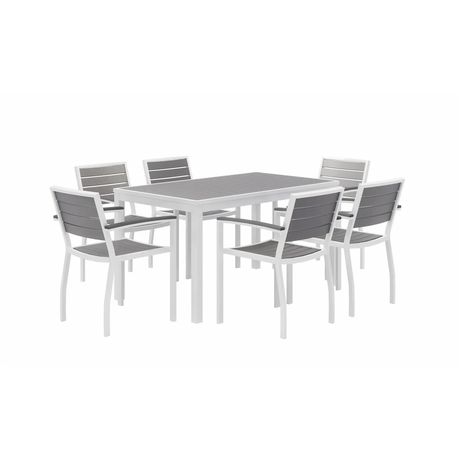 Eveleen Six Seat Outdoor Patio Table Set
