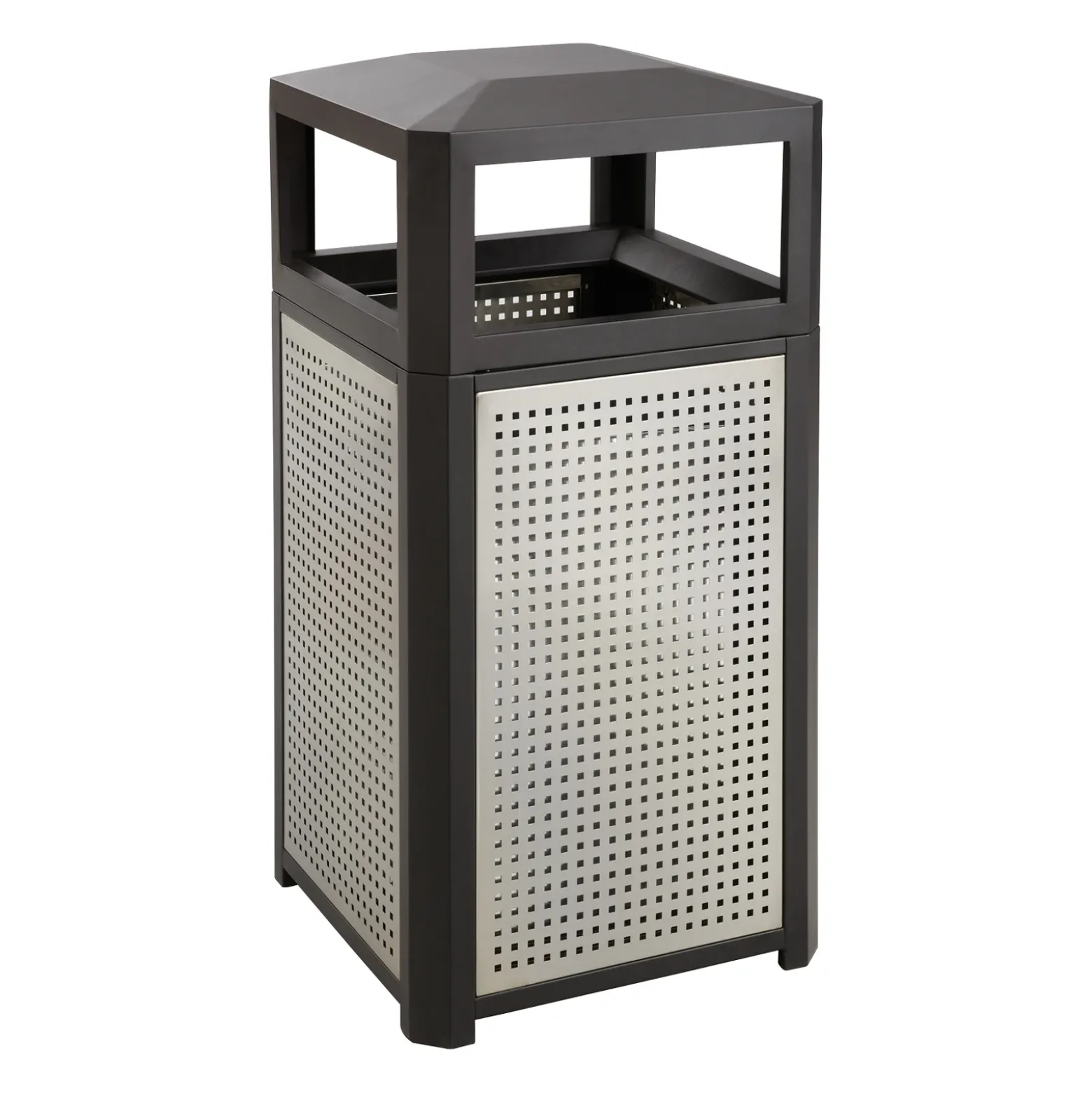 Evos™ Series Steel All Weather Trash Receptacle,- 38 Gallon
