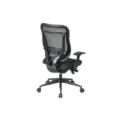 Executive High Back with Mesh Back and Upholstered Seat with Gunmetal Frame