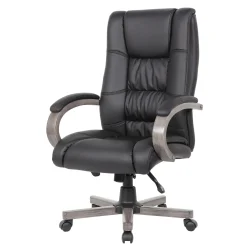 Executive Seating High Back Vinyl Adjustable Office Chair with Padded Hardwood Armrest