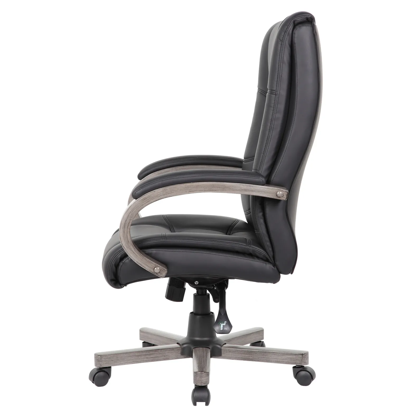 Executive Seating High Back Vinyl Adjustable Office Chair with Padded Hardwood Armrest