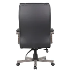 Executive Seating High Back Vinyl Adjustable Office Chair with Padded Hardwood Armrest