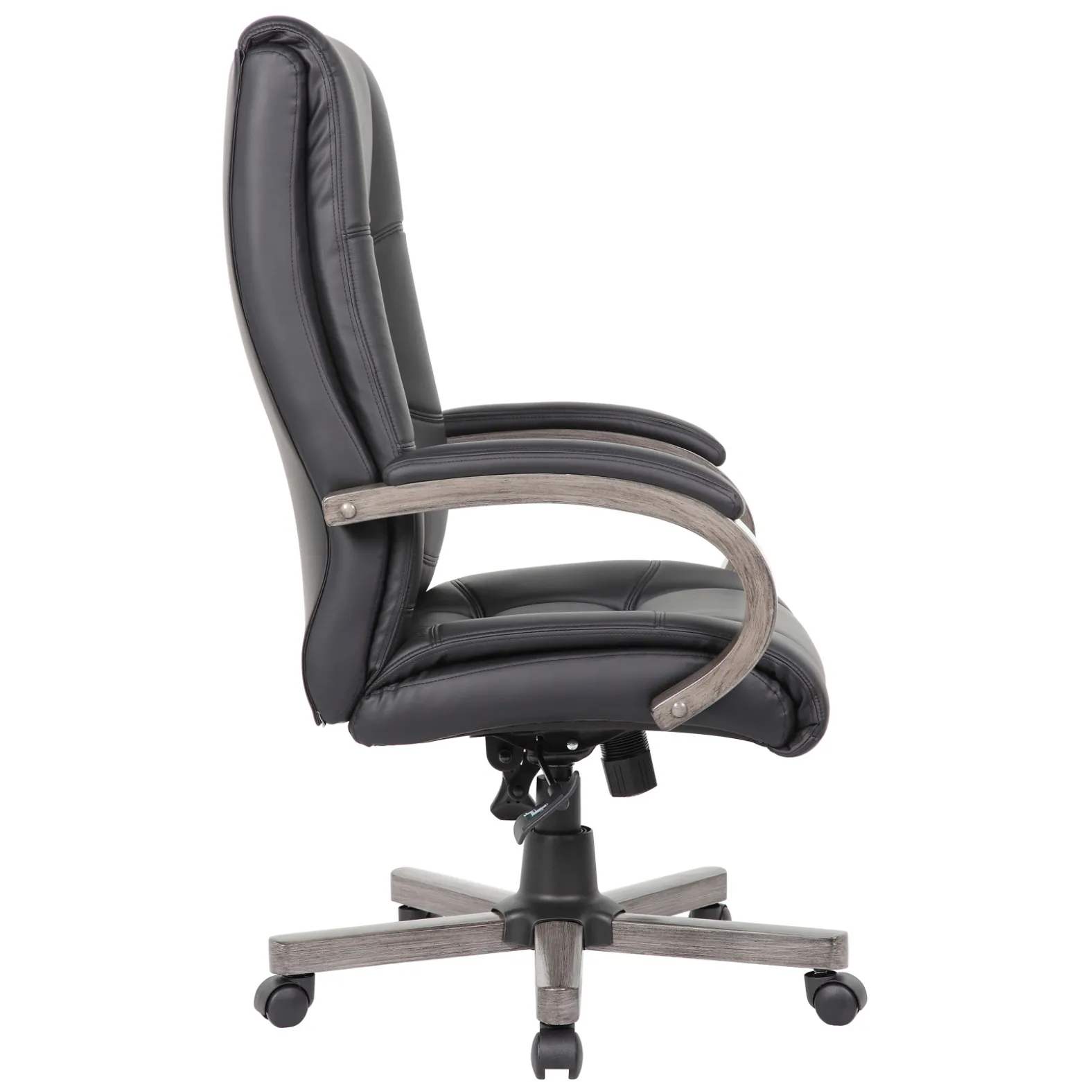 Executive Seating High Back Vinyl Adjustable Office Chair with Padded Hardwood Armrest