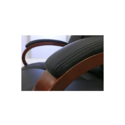 Executive Seating High Back Vinyl Adjustable Office Chair with Padded Hardwood Armrest