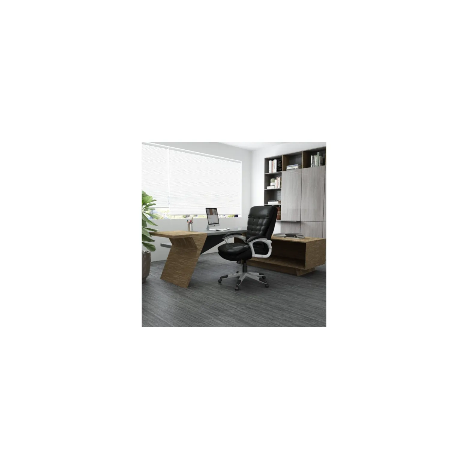 Executive Seating High Back Chair with Pillow Top and Adjustable Seat