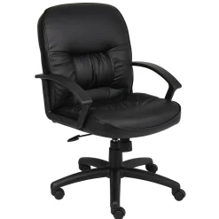 Executive Seating Mid-Back Adjustable Computer Chair in Bonded Leather