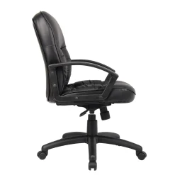 Executive Seating Mid-Back Adjustable Computer Chair in Bonded Leather